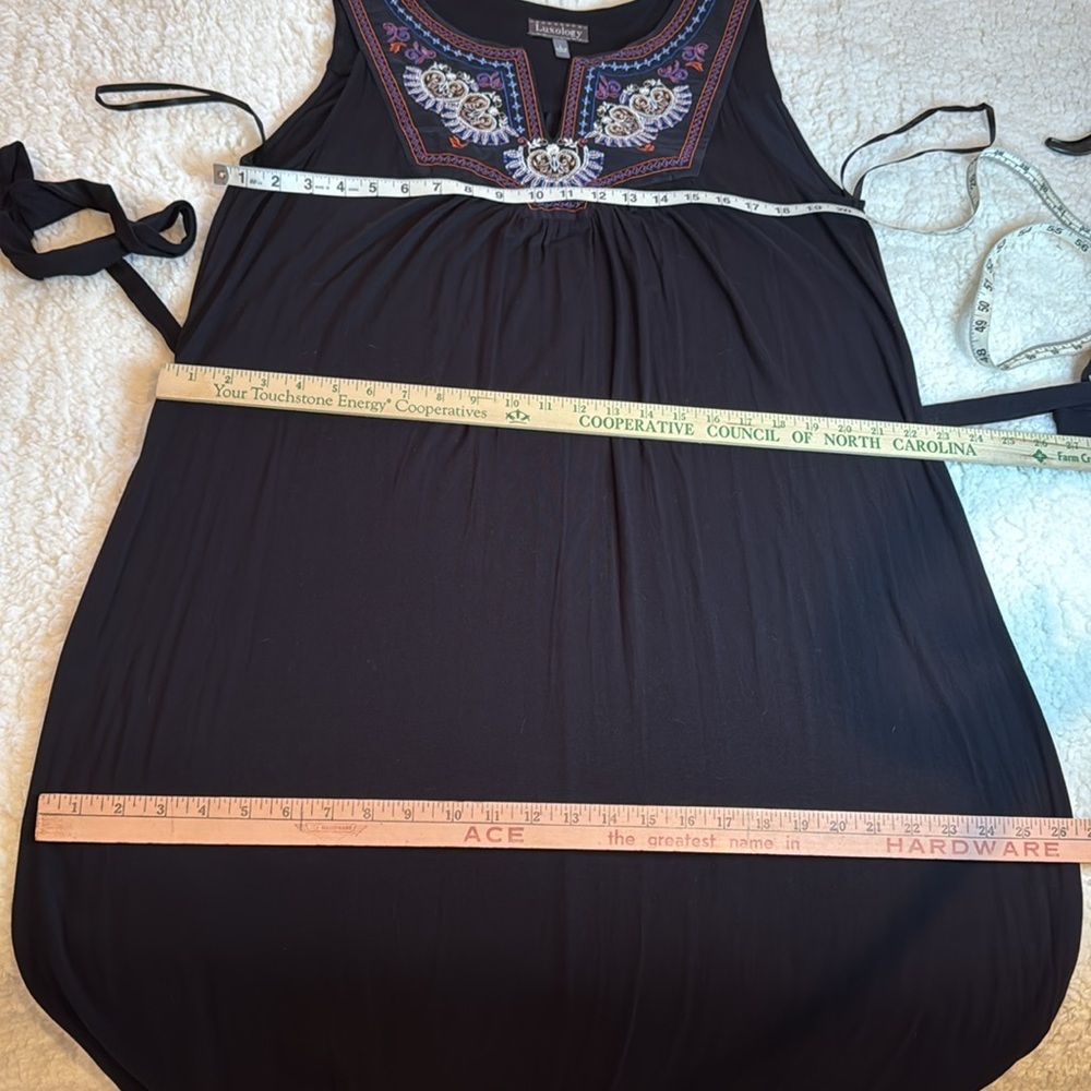 Luxology maxi dress black women’s size large - Picture 10 of 10